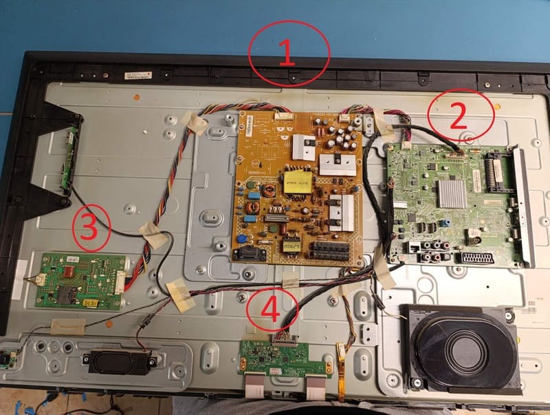 Unutrašnjost LED televizora